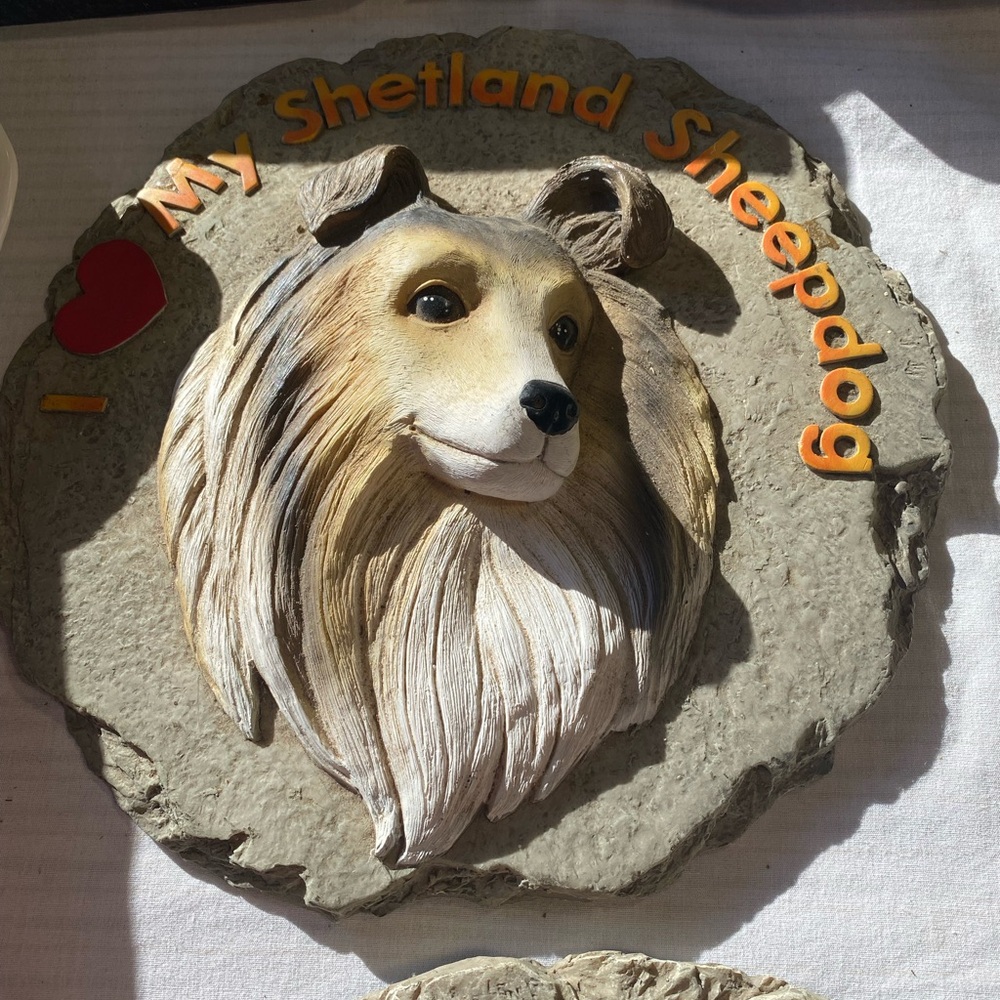 I Love My Shetland Sheepdog Wall Plaque Or Steppingstone New Not Inbox
